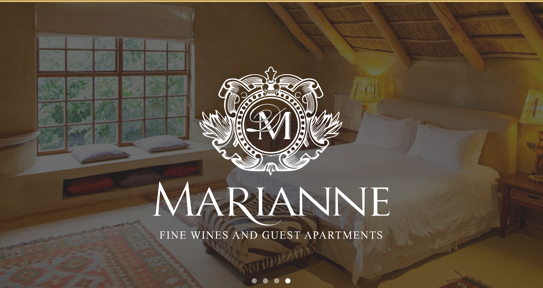 Screenshot of Marianne Wines wesbite